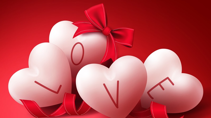 Hình nền trái tim tình yêu, chữ "LOVE", nền đỏ, độ phân giải 1080x1920, chất lượng HD, chủ đề lãng mạn.