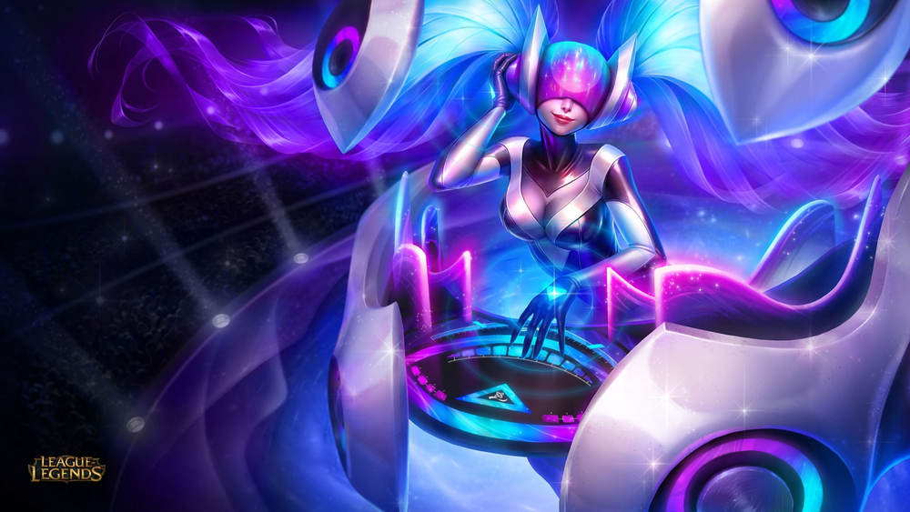 Hình nền DJ ảo trong không gian ảo diệu, độ phân giải 1080x1920, chất lượng HD, game, nghệ thuật số.