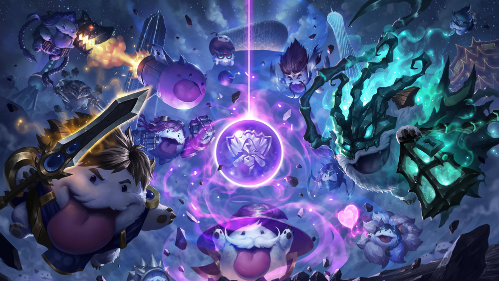 Hình nền game kỳ ảo với nhân vật hoạt hình và hiệu ứng ánh sáng, độ phân giải 1080x1920, chất lượng HD.