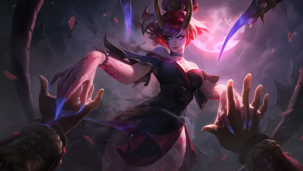 Hình nền game ấn tượng với nhân vật nữ, ánh trăng ma mị, độ phân giải 1080x1920, chất lượng HD.