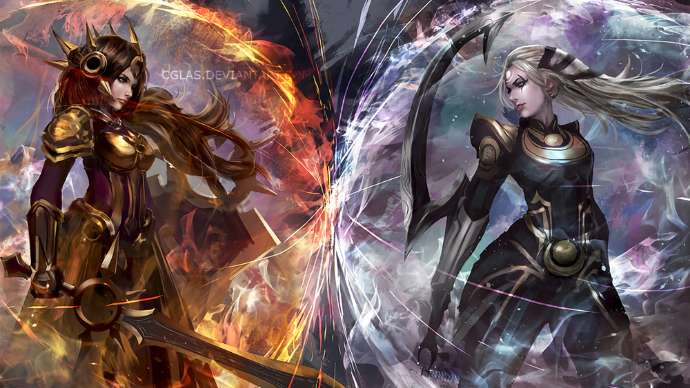 Hình nền chiến binh fantasy đối đầu, nghệ thuật 4K, 1080x1920, tạo cảm hứng mạnh mẽ, phù hợp game thủ.