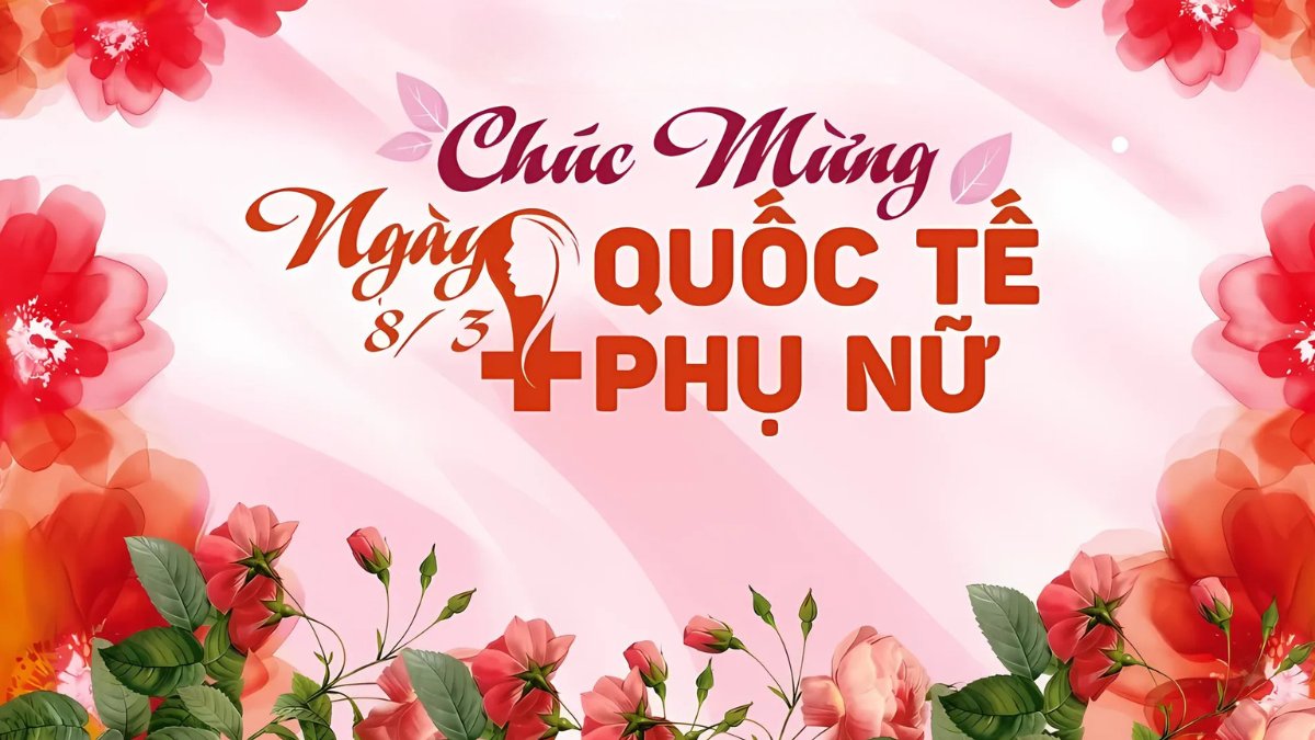 Hình nền chúc mừng Ngày Quốc tế Phụ nữ 8/3, hoa hồng đỏ, độ phân giải 1080x1920, chất lượng HD.