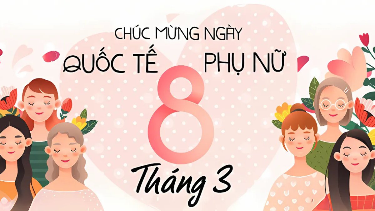 Hình nền chúc mừng ngày Quốc tế Phụ nữ 8/3 với họa tiết hoa, độ phân giải 675x1200, chất lượng HD.