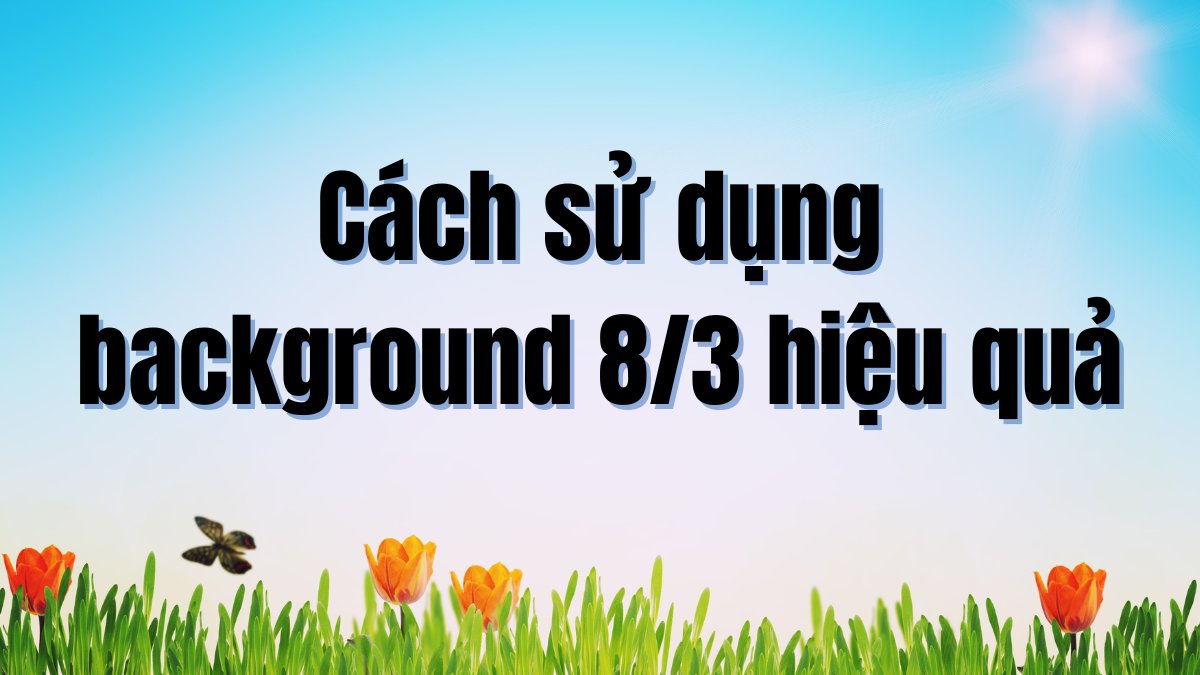 Hình nền hoa cỏ mùa xuân và bầu trời xanh, độ phân giải 1920x1080, chất lượng HD, lý tưởng cho ngày Quốc tế Phụ nữ.