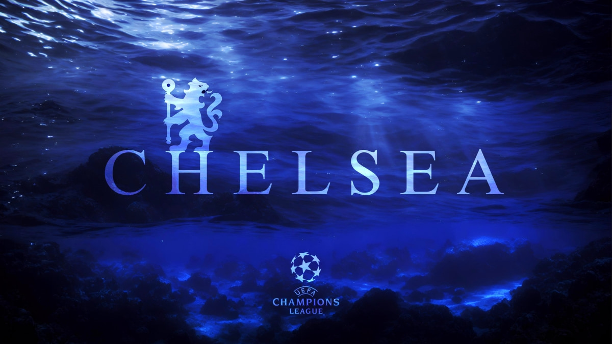 Hình nền Chelsea FC dưới nước, UEFA Champions League, chất lượng HD, độ phân giải 1080x1920, bóng đá hấp dẫn.