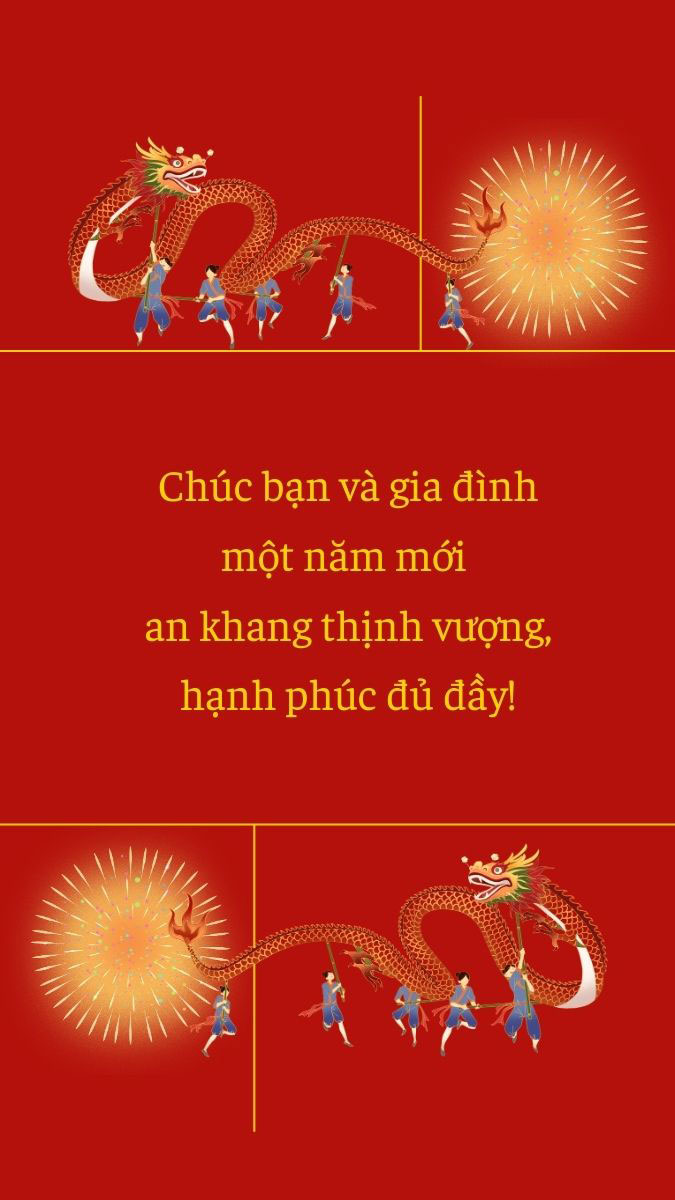 Hình nền Tết với múa lân truyền thống, pháo hoa rực rỡ, độ phân giải 1200x675, chất lượng HD, chúc mừng năm mới.