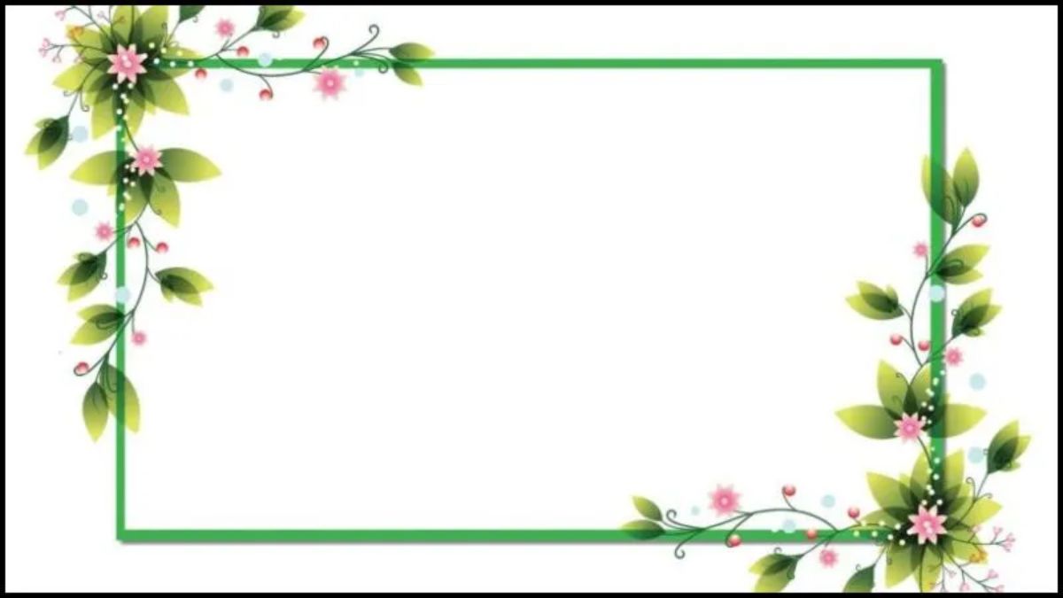 Khung nền hoa lá xanh tươi, độ phân giải 1080x1920 HD, thiết kế đẹp cho thiệp mời và trang trí sáng tạo.