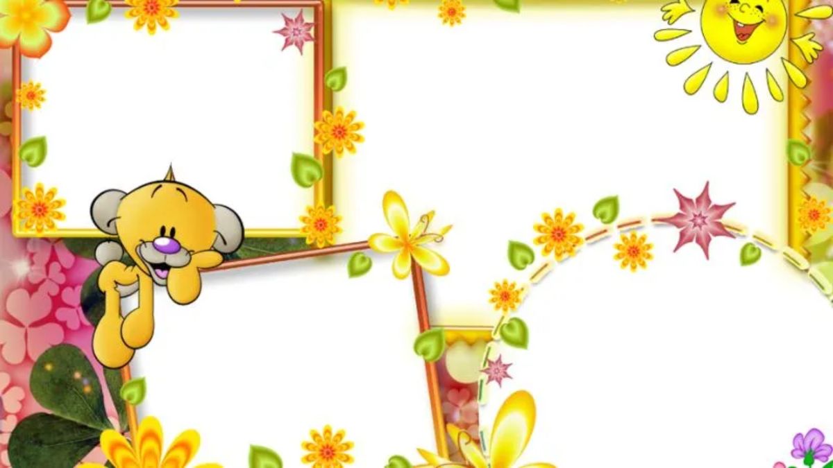 Hình nền hoạt hình dễ thương với hoa và mặt trời, độ phân giải 675x1200, chất lượng HD, lý tưởng cho trẻ em.