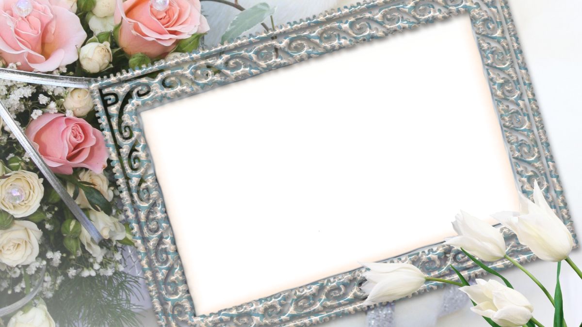 Khung ảnh trang trí hoa hồng và tulip, độ phân giải 1080x1920, chất lượng HD, lý tưởng làm hình nền lãng mạn.